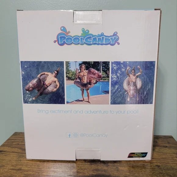 PoolCandy Inflatable T-Rex Dinosaur 48" Swim Ring. Perfect‎ for Adults TerexNWT - Picture 6 of 7